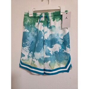 Jordan Boys Tie Dye Basketball Shorts Teal Green White Size‎ M